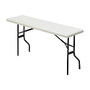 Iceberg Resin Folding Table, 29 inch;H x 60 inch;W x 18 inch;D, Platinum/Black