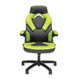 OFM Essentials Racing Style Faux Leather High-Back Gaming Chair, Green/Black