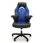 OFM Essentials Racing Style Faux Leather High-Back Gaming Chair, New Padding, Blue/Black