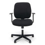 OFM Essentials Swivel Fabric Task Chair, Mid-Back, Black/Silver