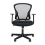 OFM Essentials Swivel Mesh Mid-Back Task Chair, Adjustable Arms, Black/Silver
