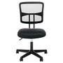 OFM Essentials Swivel Mesh Mid-Back Task Chair, No Arms, Black/Silver