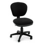 OFM Lite Use Fabric Mid-Back Task Chair, Black/Black