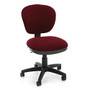 OFM Lite Use Fabric Mid-Back Task Chair, Burgundy/Black