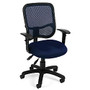 OFM Mesh Comfort Series Fabric Mid-Back Task Chair With Arms, Navy/Black