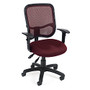 OFM Mesh Comfort Series Fabric Mid-Back Task Chair With Arms, Wine/Black