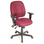Raynor; 4 x 4 Fabric Task Chair, 37 inch;H x 29 1/2 inch;W x 26 inch;D, Black Frame, Burgundy Fabric