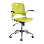 Safco; Sassy Mid-Back Chair, Grass Green/Silver