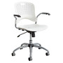Safco; Sassy Mid-Back Chair, Pearl/Silver