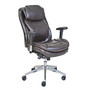 Serta; Wellness by Design AIR&trade; Commercial Series 200 Task Puresoft; Faux Leather Task Chair, Brown