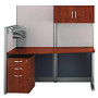 BBF Office-In-An-Hour&trade; Straight-Panel Workstation And Storage Accessory Kit, Hansen Cherry, Premium Installation Service