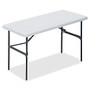 Lorell; Ultra-Light Banquet Table, 29 inch;H x 48 inch;W x 24 inch;D, Platinum