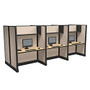 Cube Solutions Full-Height Call Center Cubicles, Pod Of 6, 67 inch;H X 48 inch;W x 24 inch;D, Assorted Colors