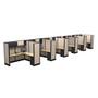 Cube Solutions Full-Height L-Shaped Station Office Cubicles, Line Of 6, 67 inch;H x 72 inch;W x 72 inch;D, Assorted Colors