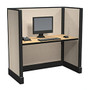 Cube Solutions Metal/Laminate Cubicle, Mid-Height, Call Center