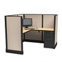 Cube Solutions Metal/Laminate Cubicle, Mid-Height, Space Saver