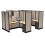 Cube Solutions Metal/Laminate Cubicles, Full-Height, Space Saver, Pod Of 4