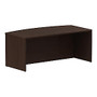 BBF 300 Series Bow-Front Shell Desk, 29 1/10 inch;H x 71 1/10 inch;W x 36 1/10 inch;D, Mocha Cherry, Standard Delivery Service