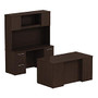 BBF 300 Series Double-Pedestal Desk, 72 3/10 inch;H x 59 3/5 inch;W x 93 inch;D, Mocha Cherry, Premium Installation Service
