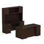 BBF 300 Series Double-Pedestal Desk, 72 3/10 inch;H x 65 3/5 inch;W x 93 inch;D, Mocha Cherry, Standard Delivery Service