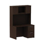 BBF 300 Series Shell Desk, 2 Drawers, 72 3/10 inch;H x 47 3/5 inch;W x 29 3/5 inch;D, Mocha Cherry, Standard Delivery Service