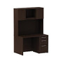BBF 300 Series Shell Desk, 3 Drawers, 72 3/10 inch;H x 47 3/5 inch;W x 29 3/5 inch;D, Mocha Cherry, Standard Delivery Service