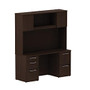 BBF 300 Series Small-Space Desk With Enclosed Storage, 72 3/10 inch;H x 59 3/5 inch;W x 21 4/5 inch;D, Mocha Cherry, Standard Delivery Service