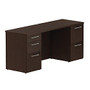 BBF 300 Series Small-Space Double-Pedestal, 29 1/10 inch;H x 65 3/5 inch;W x 21 4/5 inch;D, Mocha Cherry, Standard Delivery Service