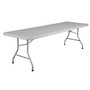 National Public Seating Blow-Molded Folding Table, Rectangular, 29 1/2 inch;H x 96 inch;W x 30 inch;D, Light Gray/Gray