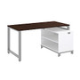 BBF Momentum 60 inch; Desk With 24 inch; Storage, 29 1/2 inch;H x 73 inch;W x 36 inch;D, Mocha Cherry, Standard Delivery Service