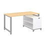 BBF Momentum 60 inch; Desk With 24 inch; Storage, 29 1/2 inch;H x 73 inch;W x 36 inch;D, Natural Maple, Standard Delivery Service