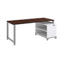 BBF Momentum 72 inch; Desk With 24 inch; Storage, 29 1/2 inch;H x 73 inch;W x 36 inch;D, Mocha Cherry, Premium Installation Service