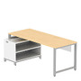 BBF Momentum 72 inch; Straight Desk With 24 inch; Open Storage, 29 1/2 inch;H x 73 inch;W x 36 inch;D, Natural Maple, Standard Delivery Service