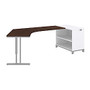BBF Momentum Dog-Leg Left Desk With 30 inch; Storage, 29 1/2 inch;H x 99 1/2 inch;W x 41 inch;D, Mocha Cherry, Premium Installation Service