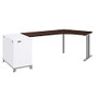 BBF Momentum Dog-Leg Right Desk With 30 inch; Storage, 29 1/2 inch;H x 99 1/2 inch;W x 41 inch;D, Mocha Cherry, Standard Delivery Service