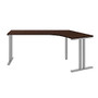 BBF Momentum Dog-Leg Right Desk, 29 1/2 inch;H x 79 inch;W x 34 inch;D, Mocha Cherry, Standard Delivery Service