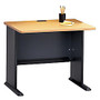 Bush Office Advantage 36 inch; Desk, 29 7/8 inch;H x 35 5/8 inch;W x 26 7/8 inch;D, Beech/Slate, Standard Delivery Service