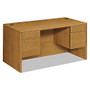 HON; 10500 Series&trade; Double-Pedestal Desk, Rectangular Top, 29 1/2 inch;H x 60 inch;W x 30 inch;D, Harvest Cherry
