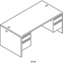 HON; 38000-Series Double-Pedestal Desk, 72 inch; x 36 inch;, Mahogany/Charcoal