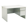 HON; 38000-Series Right-Pedestal Desk, 48 inch; x 30 inch;, Light Gray/Light Gray