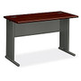 HON; 66000-Series StationMaster; Laminate Desk, 29 1/2 inch;H x 48 inch;W x 24 inch;D, Mahogany/Charcoal
