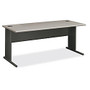 HON; 66000-Series StationMaster; Laminate Desk, 29 1/2 inch;H x 72 inch;W x 29 1/2 inch;D, Patterned Gray/Charcoal