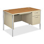 HON; Mentor Right-Pedestal Desk, 29 1/2 inch;H x 48 inch;W x 30 inch;D, Harvest
