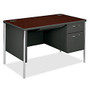 HON; Mentor Right-Pedestal Desk, 29 1/2 inch;H x 48 inch;W x 30 inch;D, Mahogany