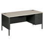 HON; Metro Classic Desk, Single Right Pedestal, Gray/Charcoal