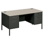 HON; Metro Classic Double-Pedestal Desk, 60 inch; x 30 inch;, Gray/Charcoal
