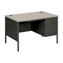HON; Metro Classic Single-Pedestal Desk, Gray/Charcoal