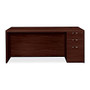 HON; Valido&trade; Right Single-Pedestal Desk, 29 1/2 inch;H x 72 inch;W x 36 inch;D, Mahogany