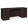 Lorell; Prominence 79000 Series Credenza, Double Pedestal, 68 inch;H x 31 inch;W x 26 inch;D, Espresso