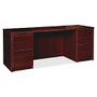 Lorell; Prominence 79000 Series Credenza, Double Pedestal, 73 inch;H x 31 inch;W x 26 inch;D, Mahogany